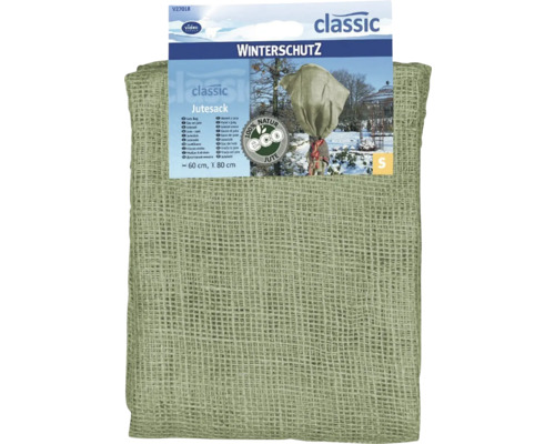 Sac en jute Classic pour protection hivernale, 100 pour cent jute naturelle, 60 cm par 80 cm, pour la protection des plantes.