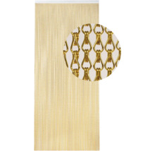 Goldfarbener Kettenvorhang mit Detailansicht