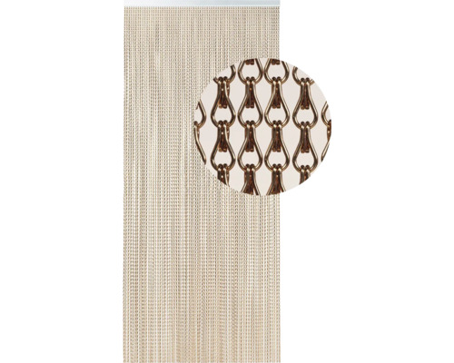 Metallkettenvorhang mit Detailaufnahme