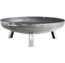 Braséro en acier avec trois pieds et poignée