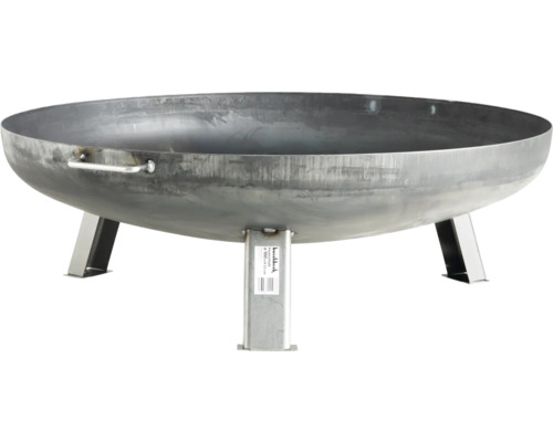 Braséro en acier avec trois pieds et poignée