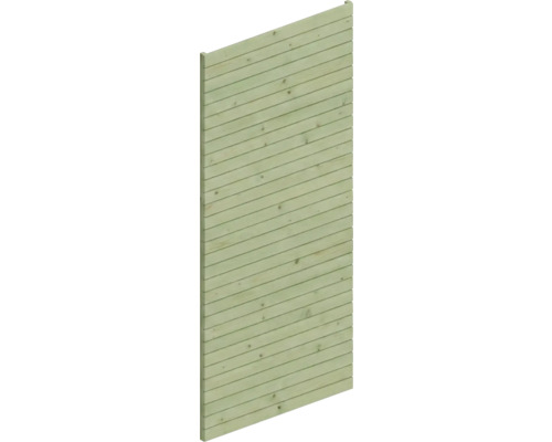 Sichtschutzelement aus Holz mit waagerechten Lamellen