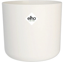 Pot de fleurs blanc avec le logo Elho