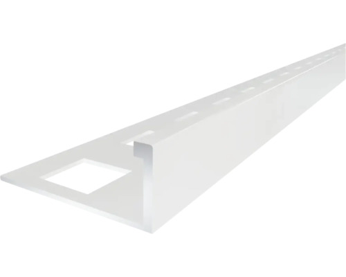 Profilé d'angle en plastique avec évidements