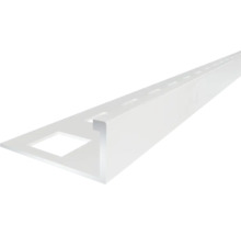 Profilé d'angle en plastique avec découpes