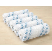 Cinq rouleaux de peinture blancs avec motif