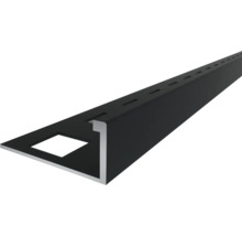 Profilé de carrelage en métal avec découpes carrées et rectangulaires