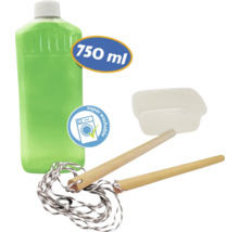 Kit d'entretien pour sols avec liquide de nettoyage 750 ml, seau et serpillère