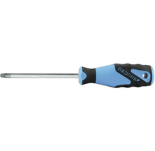 Gedore Torx-Schraubendreher mit ergonomischem zwei-Komponenten-Griff und Aufhängeloch.