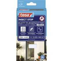 Tesa Insect Stop Klett Fliegengitter zur Anbringung an Türen, maximale Größe 2x 65 x 220 cm