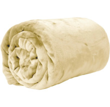 Couverture polaire douce et roulée.