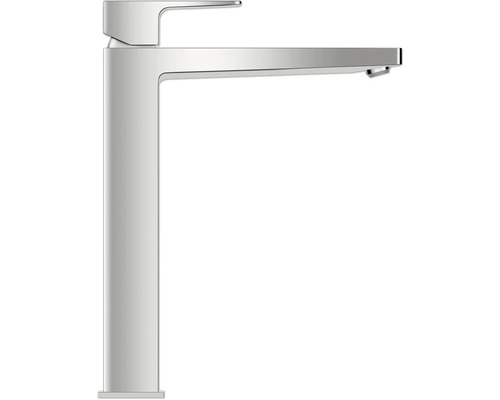 Hohe Waschtischarmatur mit Einhebelmischer und geradem Auslauf für Aufsatzwaschbecken