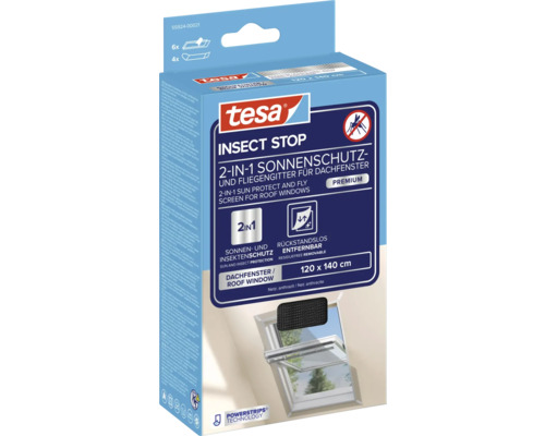 Tesa Insect Stop Sonnenschutz- und Fliegengitter für Dachfenster Verpackung