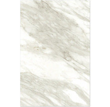 Surface blanche aspect marbre avec veinage gris.