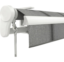 Detailansicht einer Markise mit Kurbel