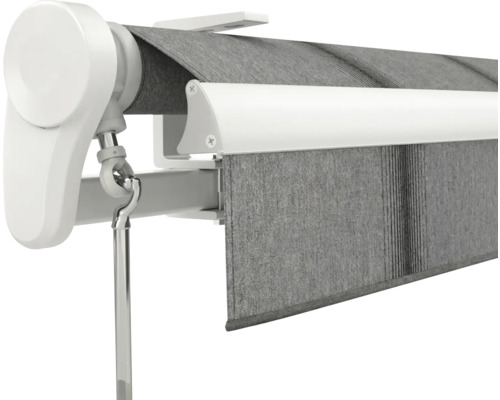 Detailansicht einer Markise mit Kurbel