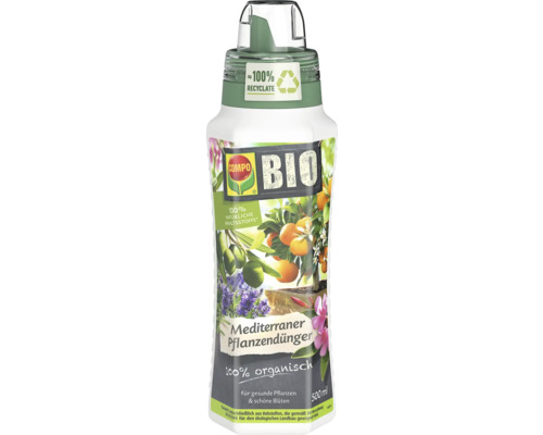 Engrais plantes méditerranéennes COMPO BIO, 500 millilitres, 100 pour cent organique, 100 pour cent ingrédients naturels, pour plantes saines.