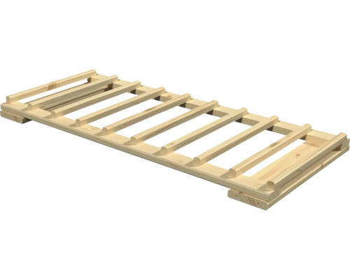 Module d'étagère à vin en bois naturel pour le stockage horizontal des bouteilles.