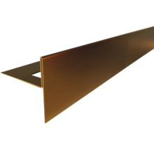 Profilé de finition en métal de couleur bronze pour bordures.