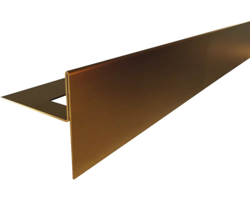 Profilé de finition en métal de couleur bronze pour bordures.