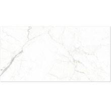 Carreau en grès cérame aspect marbre avec veinage gris