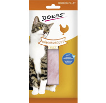 Friandise pour chat Dokas filet de poitrine de poulet, certifié par SGS Institut Fresenius.