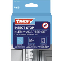tesa Logo, Insect Stop Klemm-Adapter-Set, 3 Stück, Montage ohne Bohren durch Klemmen, passend für alle tesa Türen.