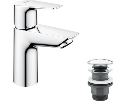 Grohe Quickfix Waschtischarmatur START EDGE 2020 chrom 23580001 Grohe verchromte Einhand-Waschtischbatterie mit Ablaufgarnitur.