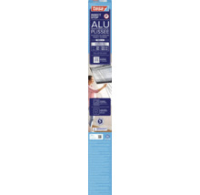 tesa Insect Stop Alu-Insektenschutz-Plissee für Dachfenster, weißer Rahmen, anthrazitfarbenes Netz, Montage ohne Bohren mit Powerstrips Technologie.