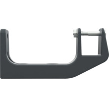 Glasklemmhalter aus Metall mit Feststellschraube für die Montage.