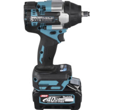 Makita Akku-Schlagschrauber TW007G 40 Volt mit XGT Akku und Außenvierkantaufnahme in Türkis und Schwarz.