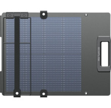 Panneau solaire EcoFlow portable avec poignée intégrée et œillets de fixation pour applications mobiles.