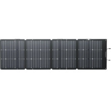 Kit de panneaux solaires pliables avec quatre modules connectés et câbles intégrés.