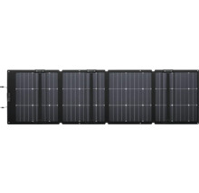 Panneau solaire pliable avec quatre modules et câbles de raccordement intégrés.