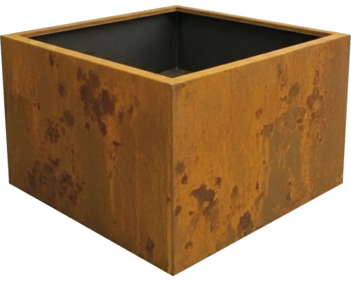 Pflanzkübel Palatino Clara Corten-Stahl 80 x 80 x 50 cm rostfarben Quadratischer Pflanzkübel aus Metall in Rostoptik.