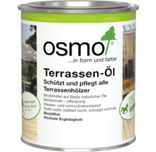 Dose Osmo Terrassen-Öl für außen, biozidfrei, schützt Holzterrassen, auf Basis natürlicher Öle, seidenmatt, Reichweite circa 18 Quadratmeter.