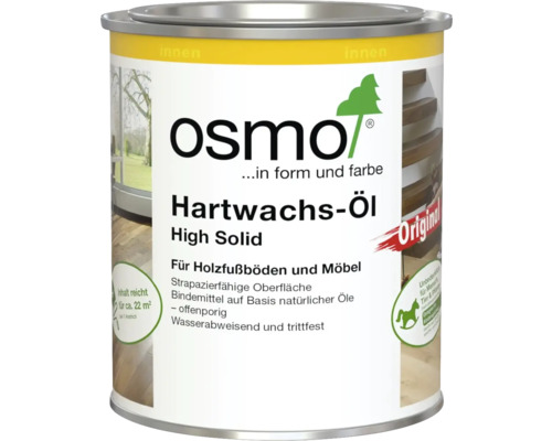 Osmo Hartwachs-Öl High Solid Original für Holzfußböden und Möbel im Innenbereich.