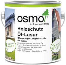 Lasure huile de protection bois Osmo extérieur en seau métallique. Protection longue durée et apprêt et lasure deux-en-un.