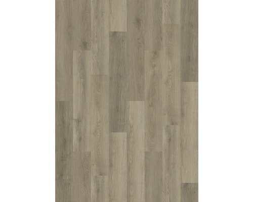 Laminat oder Vinylboden in Eichenoptik mit sichtbarer Holzmaserung und Astlöchern, Landhausdielen-Design.