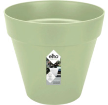 Pot de fleurs elho rond en plastique recyclé avec système d'arrosage.