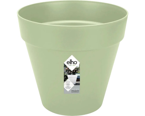 Pflanztopf Elho Loft Urban Kunststoff Ø 25 cm H 22 cm pistazie Runder Elho Blumentopf aus recyceltem Kunststoff mit integriertem Bewässerungssystem.