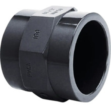Raccord PVC-U manchon avec hexagone, noir
