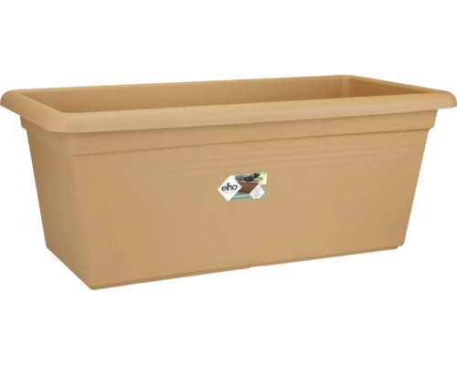 Jardinière rectangulaire beige en plastique de elho.