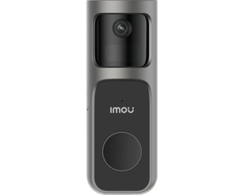 Sonnette vidéo intelligente Imou avec caméra et bouton d'appel circulaire.