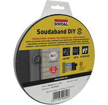 Soudal Logo, Soudaband DIY bande d étanchéité, largeur 20 millimètres, longueur 3 mètres, expansion 10 à 18 millimètres, résistante aux UV et étanche.