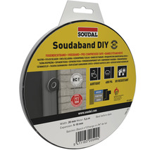 Soudal Soudaband DIY Fugendichtband, 20 Millimeter breit, 5,6 Meter lang, dehnt 5 bis 10 Millimeter, luftdicht und ultraviolettbeständig.