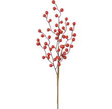 Branche de baies artificielles avec baies rouges, branche décorative pour Noël et compositions florales.