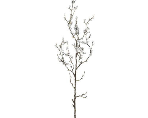 Branche décorative artificielle avec des baies blanches