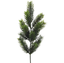 Branche de sapin artificielle verte en plastique pour décoration de Noël.