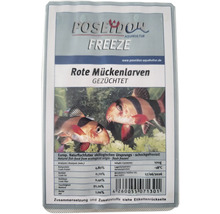 Larves de moustiques rouges Poseidon Aquakultur, surgelées, 100 grammes, nourriture naturelle pour poissons à conserver à moins 18 degrés.